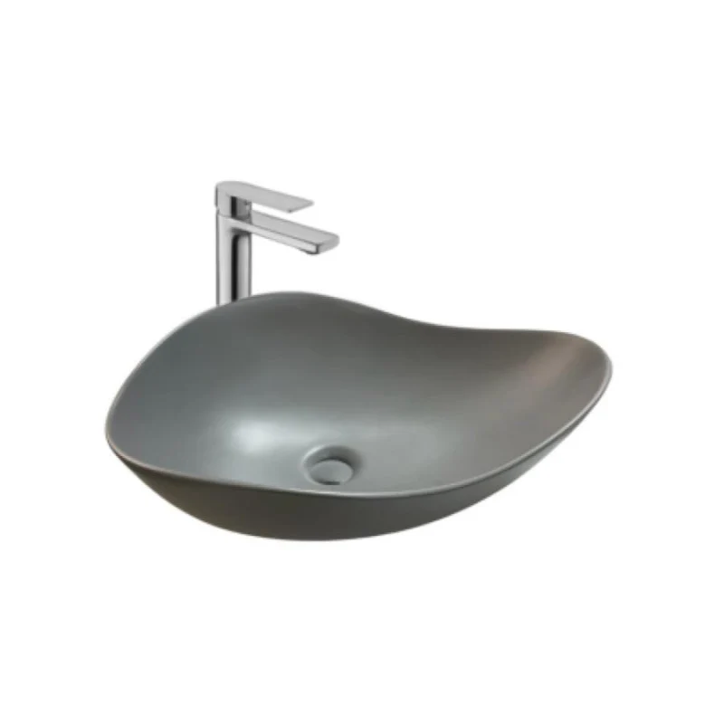 LAVABO CERAMICO DE SOBREPONER MOD. ALMENDRO GRIS NATIA Home Design México