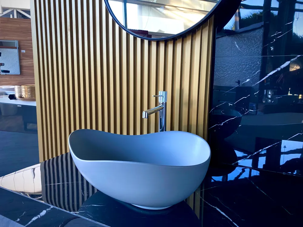 LAVABO CERAMICO DE SOBREPONER MOD. ALMENDRO GRIS NATIA Home Design México