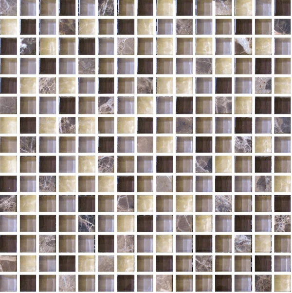 MOSAICO DE CRISTAL TERRA MOKA 8MM MIXTO 30X30 Home Expocenter