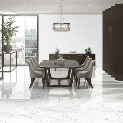 PISO CERAMICO 60X60 DOM WHITE BRILLO (CAJA DE 1.80 M2)5 PIEZAS Home Expocenter