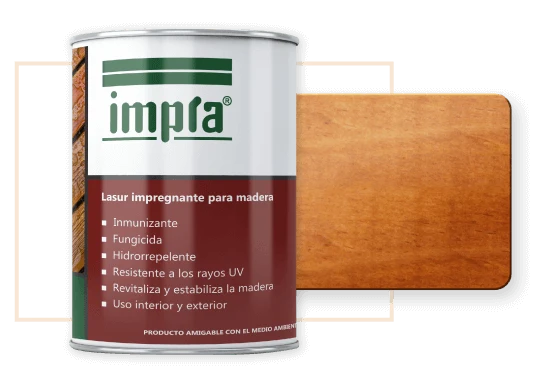 Lasur impregnante madera castaño Un galón Impra