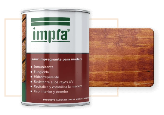 Lasur impregnante madera caoba Un galón Impra