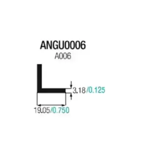 ANGU0006 ÁNGULO ALUMINIO 3/4 X 3/4 X 1/8 - A006 INSTA-YA PITALITO