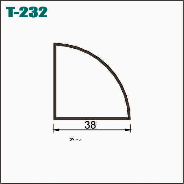 CUARTO DE CIRCULO ALUMINIO 1-1/2" LISO - T283 / CIA-041923 Negro INSTA-YA PITALITO