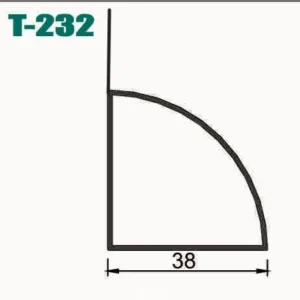 CUARTO DE CIRCULO 1 1/2 UNA ALETA - T 232 INSTA-YA PITALITO