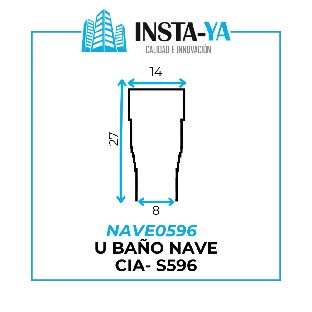 NAVE0596 U BAÑO NAVE CIA- S596 Negro INSTA-YA PITALITO