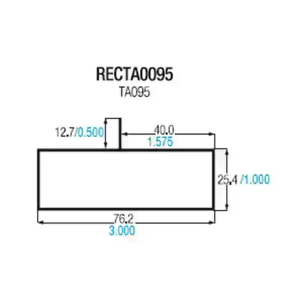 T095 / T-095 TUBULAR RECTANGULAR ALUMINIO 3X1 CON ALETA T095 Madera INSTA-YA PITALITO