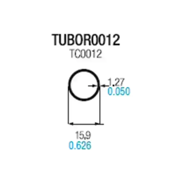 TUBO ALUMINIO CIRCULAR 5/8" MATE TC012 - TCCM4M INSTA-YA PITALITO