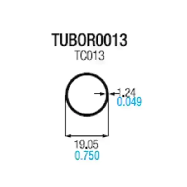 TUBO ALUMINIO CIRCULAR 3/4" MATE - TC013A - TCCM5M / CIA-CH0422 INSTA-YA PITALITO