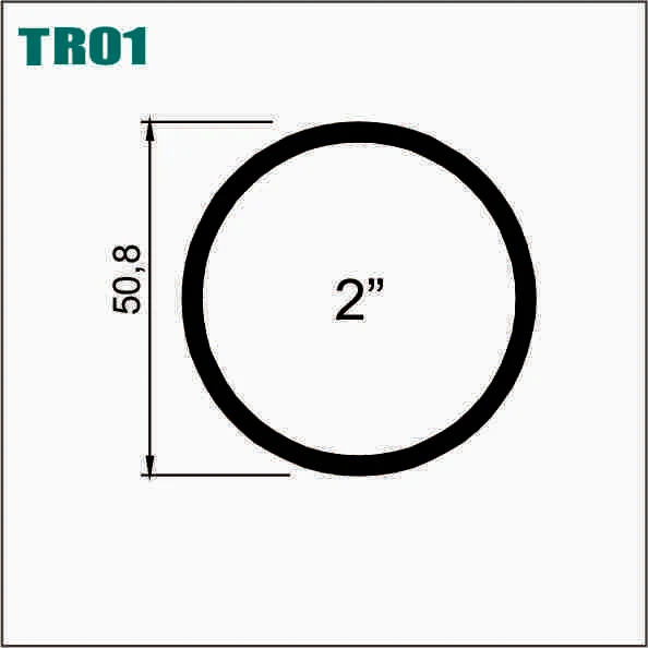 TUBO ALUMINIO CIRCULAR 2" MATE - TC035 INSTA-YA PITALITO