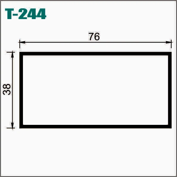 TUBULAR RECTANGULAR ALUMINIO 3 X 1-1/2 - T244 / CIA-T103 Madera INSTA-YA PITALITO