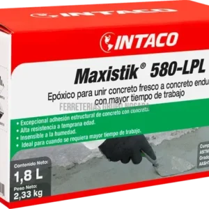 Epoxico Maxistick 580 2 componentes 1/8 = 1/4 galon -B (0.9 Litros) Intaco