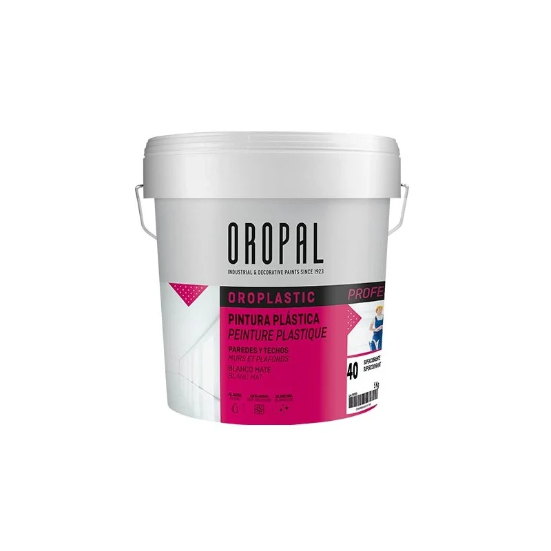 Pintura Plastica Blanco Mate con Aditivo Antimoho 15L Irureña
