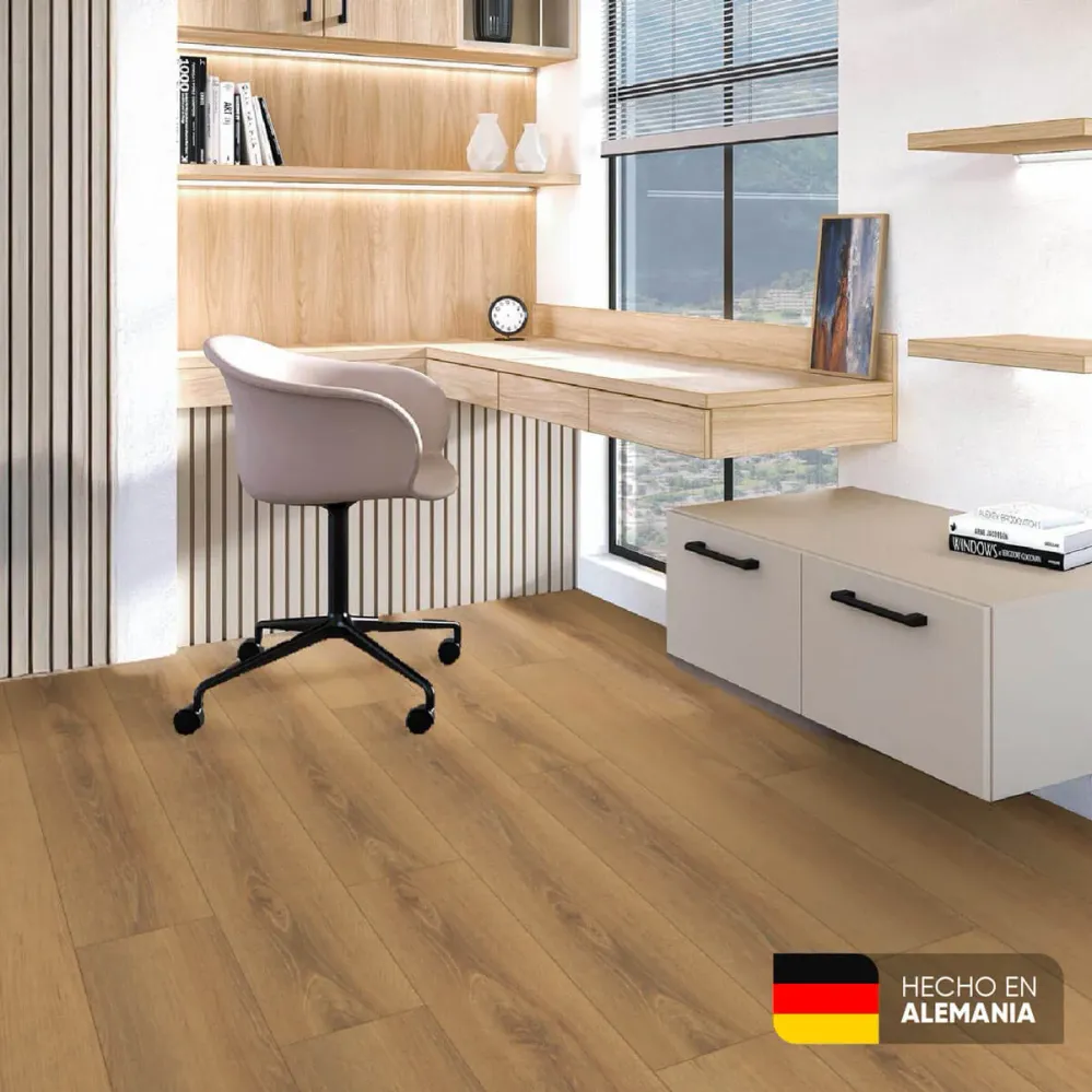 Piso laminado Roble Sienna de 7mm marca Kronospan por caja (2.47M²)