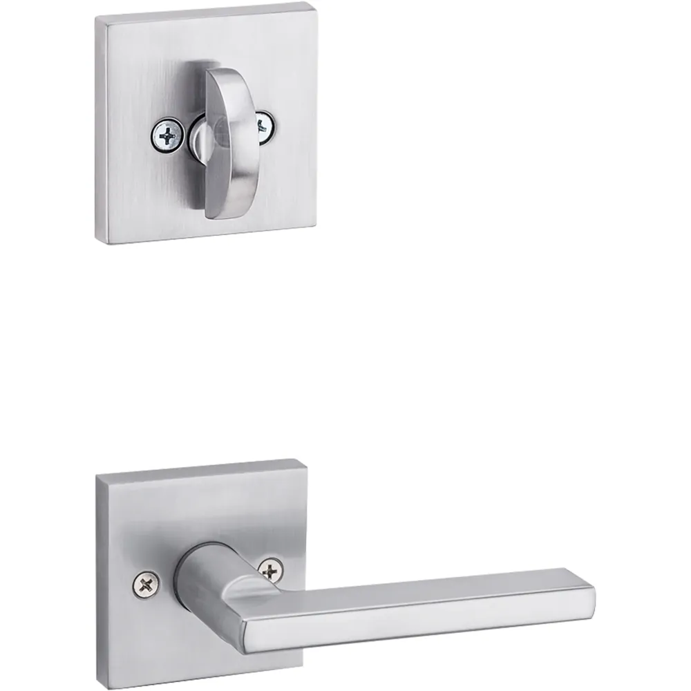 Paquete de molduras cuadradas completas 971HFL SQF 514 Halifax para juegos de manijas 818 - Negro mate Kwikset