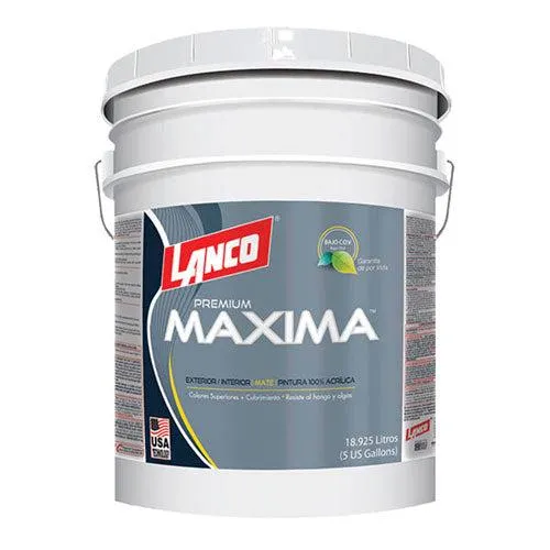 LANCO PINTURA LINEA MAXIMA PREMIUM BLANCO 5 GALONES