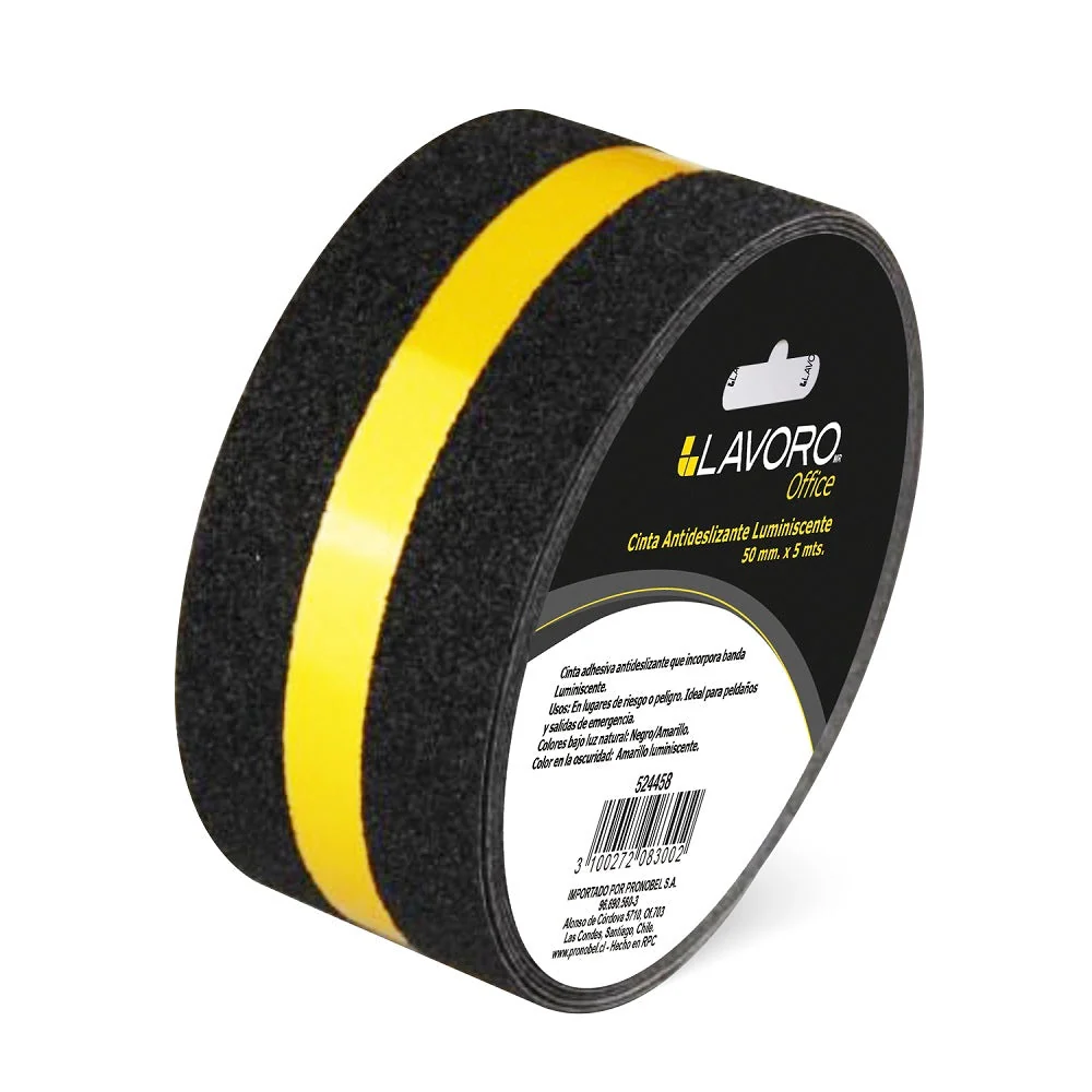 Cinta Antideslizante Luminiscent 50 Mm X 5 M LAVORO