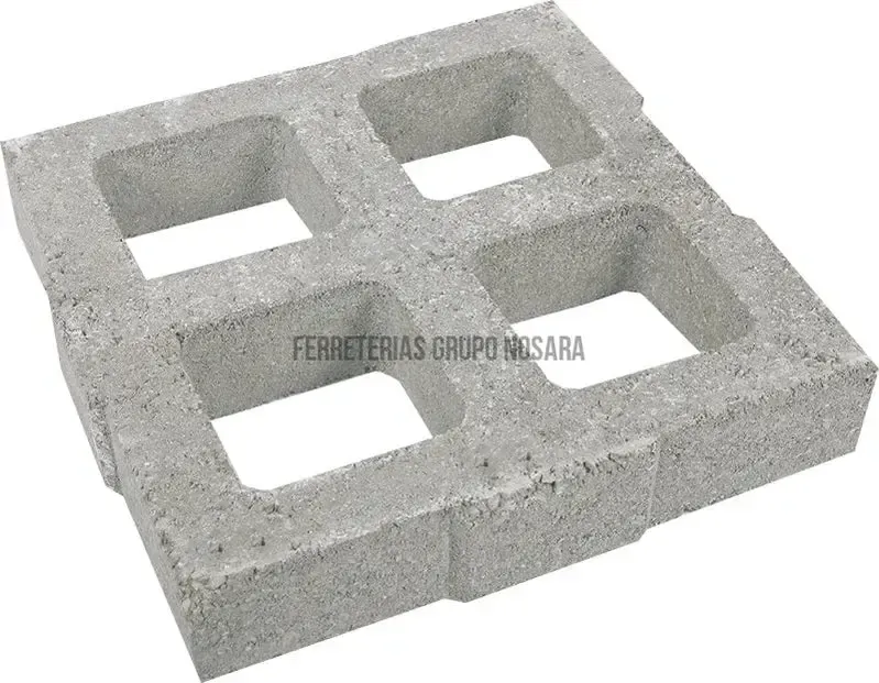 BLOCK ZACATE 30 X 45 X 10 GRIS LIBRE