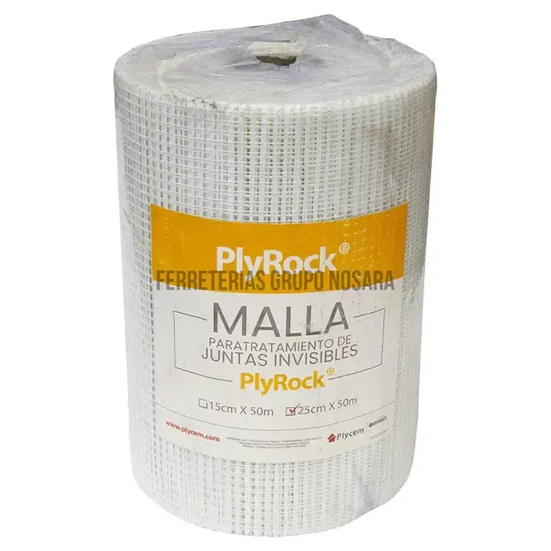 Cinta malla junta rigída plycem 25cm x 45m LIBRE