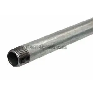 Tubo de cañerí hierro galvanizado con rosca 1.1/2"" 38MM LIBRE