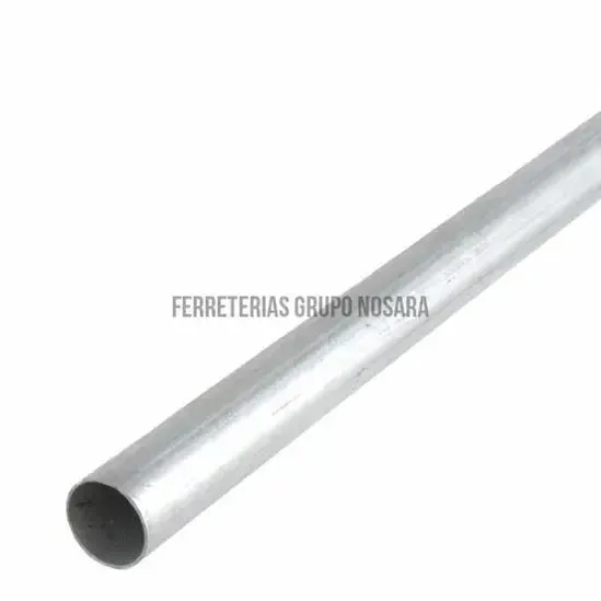Tubo de cañerí hierro galvanizado sin rosca 25MM 1"" LIBRE
