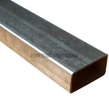 Tubo estructural hierro galvanizado rectangular 2" x 4" (50 x 100 x 1.80 mm) 6 metros LIBRE