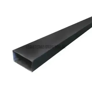 Tubo industrial hierro negro rectangular 1" x 2" (25 x 50 x 1.50 mm) 6 metros LIBRE