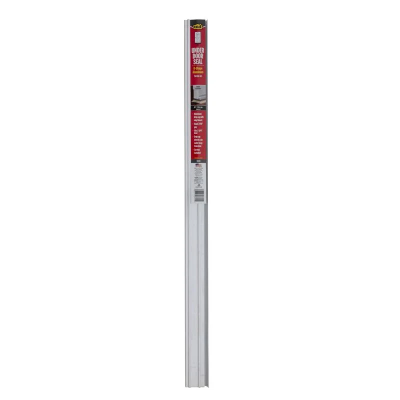 Sello de aluminio plateado para debajo de la puerta de MD BUILDING PRODUCTS, para puertas de 36 pulg. de largo x 1,38 pulg...