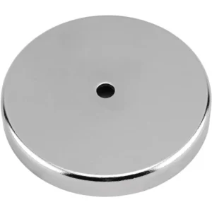 Magnet Source .18 . L X 1.21 . W Silver Round Base Magnet 10 lb. pull 2 pc - Open Box