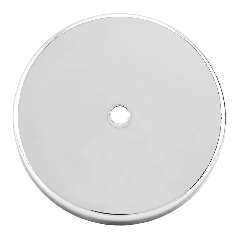 Magnet Source .18 . L X 1.21 . W Silver Round Base Magnet 10 lb. pull 2 pc - Open Box