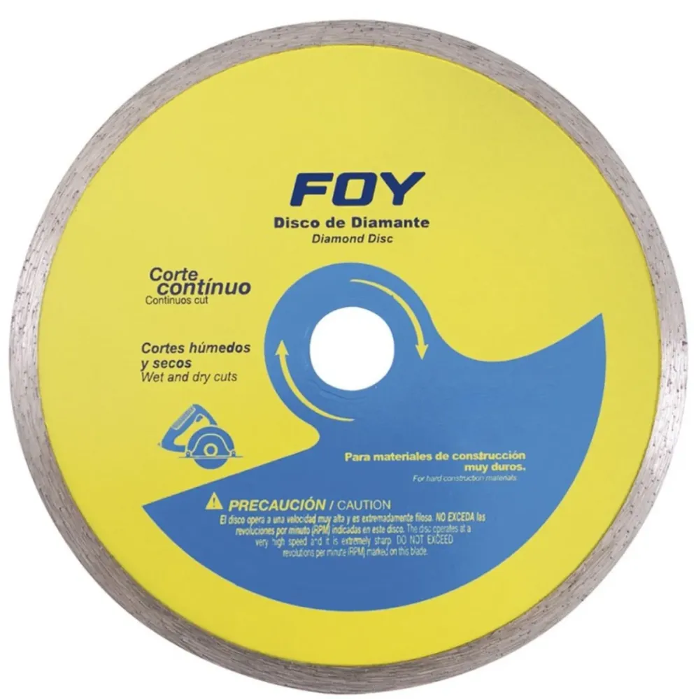 143510 DISCO DE DIAMANTE CORTE CONTINUO 4 1/2 PULGADAS FOY My Store