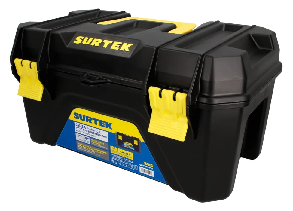 CAJA PORTA HERRAMIENTAS PLASTICA CON CHAROLA CPS19P SURTEK My Store