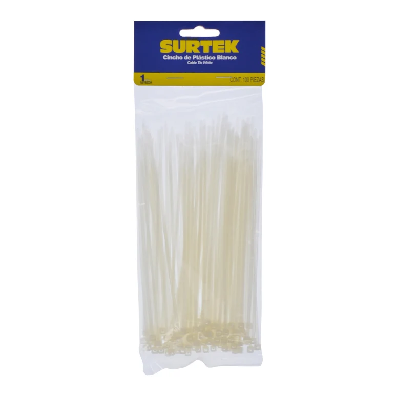 CINCHO 100X2.5MM 100PZAS BLANCO 114200 SURTEK My Store