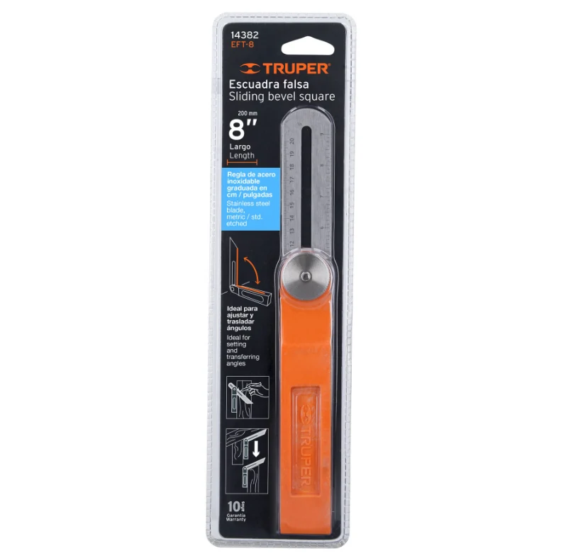 ESCUADRA FALSA D/ACERO INOXIDABLE 19CM / 6" CON MANGO DE ABS 14382 My Store