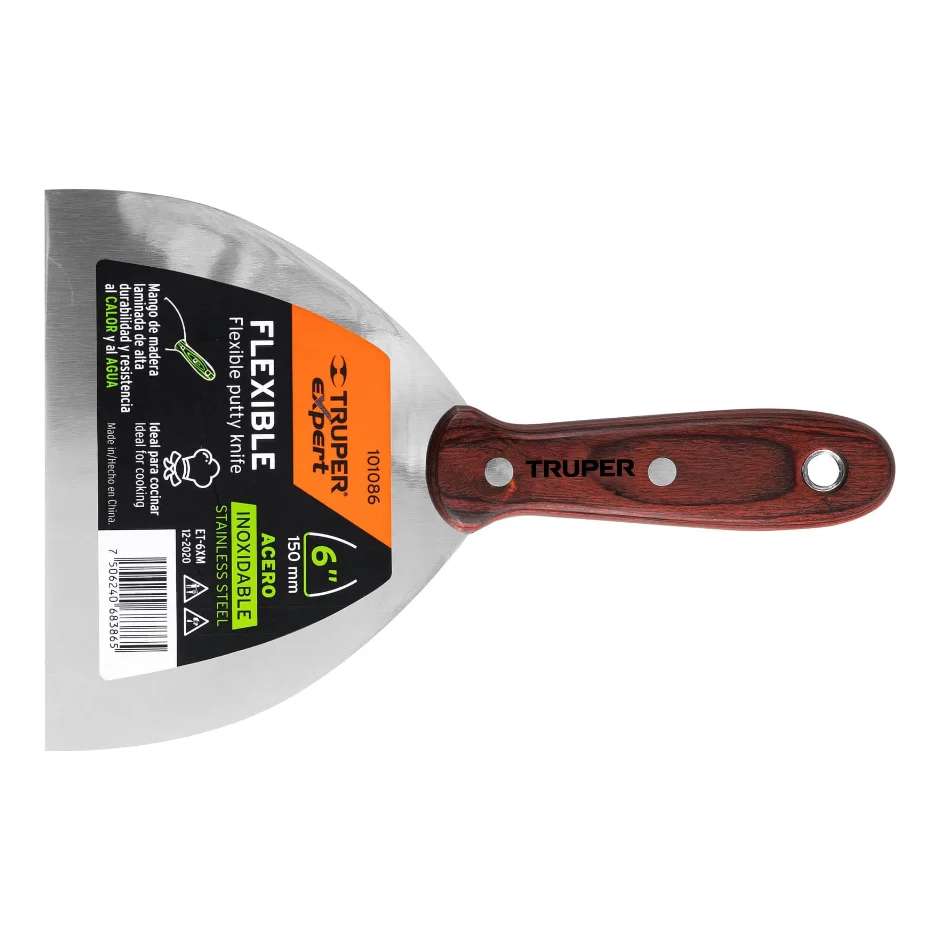 ESPÁTULA 6" ACERO INOXIDABLE CON MANGO DE MADERA, EXPERT My Store