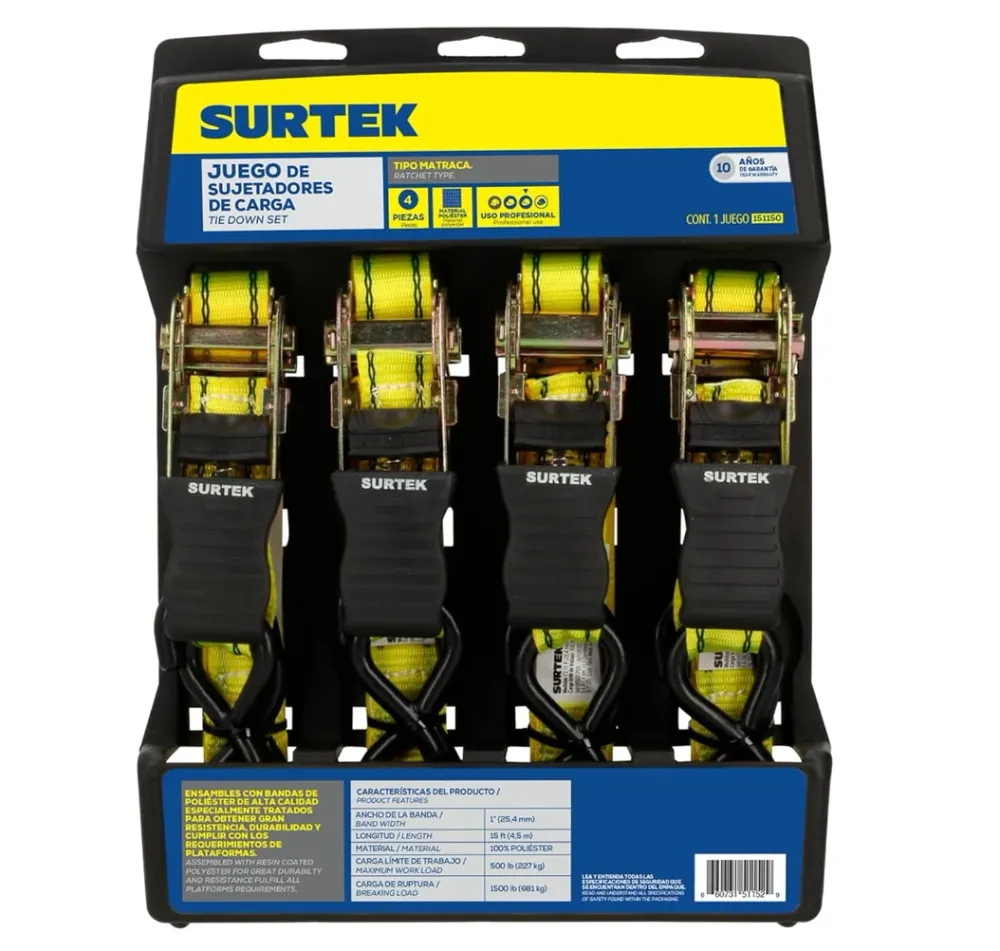 JUEGO SUJETADORES TIPO MAT 4 PZAS 151150 SURTEK My Store