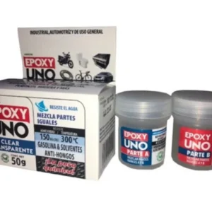 KIT PEGAMENTO EPOXY UNO CLEAR TRANSPARENTE 50G My Store