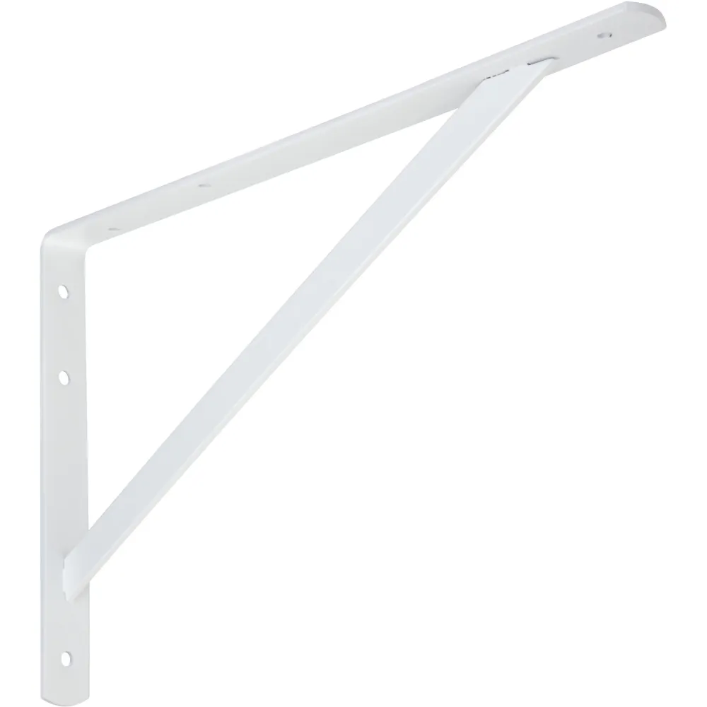 111BC Soporte de estante de gran resistencia de 16" - Blanco National Hardware