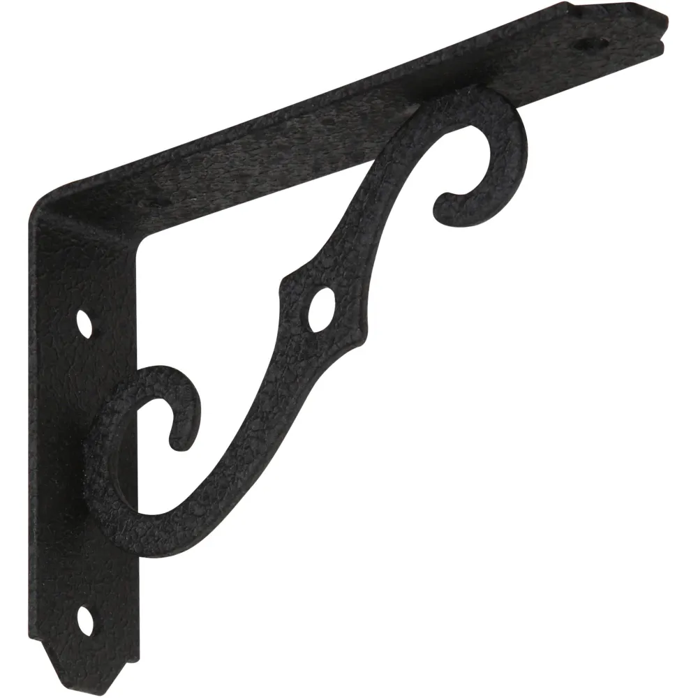 152BC Soporte para estante ornamental de 5 x 3-1/2 pulgadas - Negro antiguo National Hardware