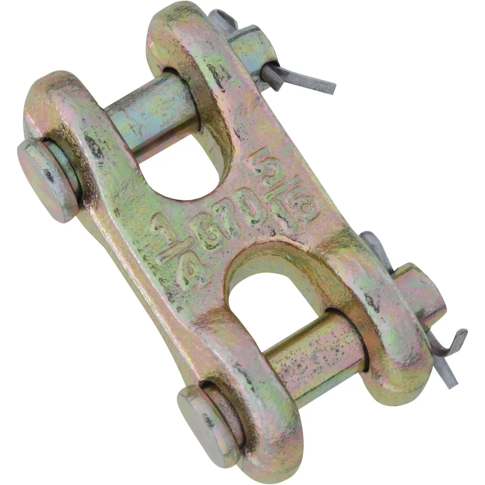 3255BC 1/4" X 5/16" Enlace de doble horquilla - Cromado amarillo National Hardware