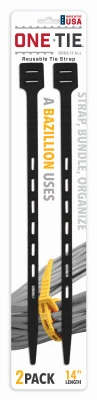 Brida negra de 14" (paquete de 2) One Tie