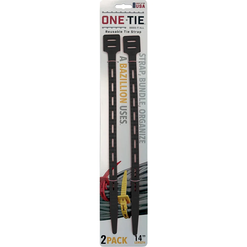 Brida negra de 14" (paquete de 2) One Tie