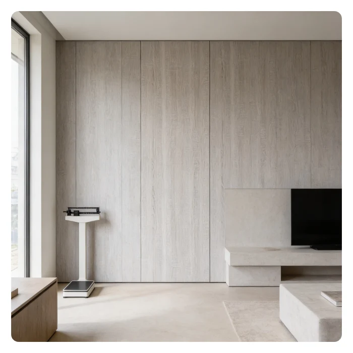 PANEL BAMBOO PARED - MADERA GRIS - 600x2400x9 MM