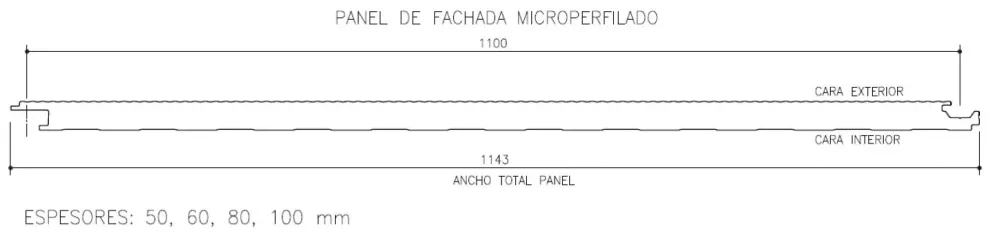 Panel de Fachada Microperfilado ULTRA Blanco
