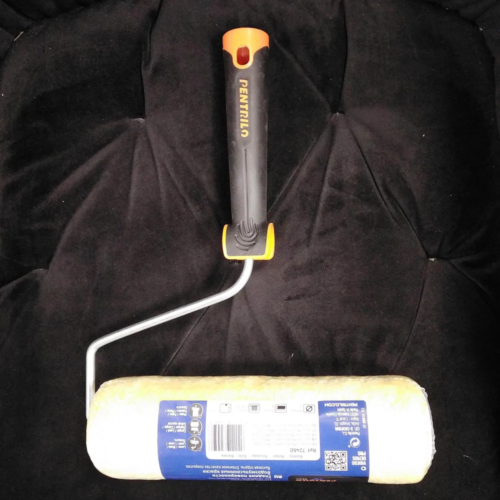 Rodillo Microfibra Competidor Amarillo 22cm Pentrilo