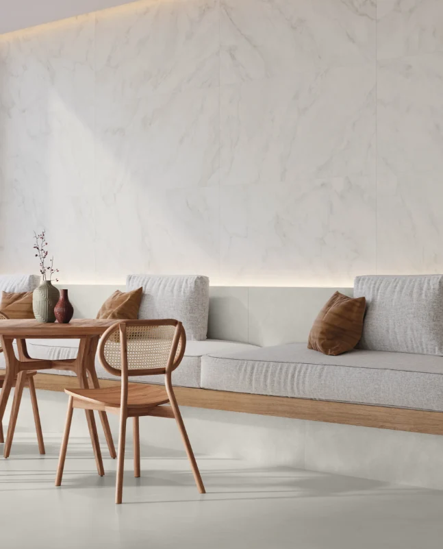 Porcelanato Esmaltado Mate Rectificado 80X80cm Off White - Portobello Temps Hit