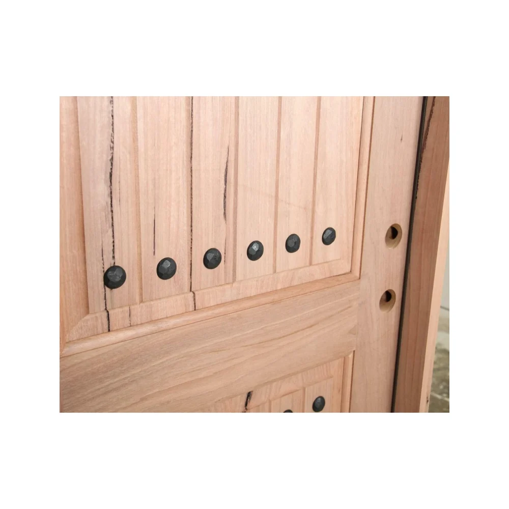 Puerta exterior de caoba de 2 paneles Clavos de 3 pies x 8 pies