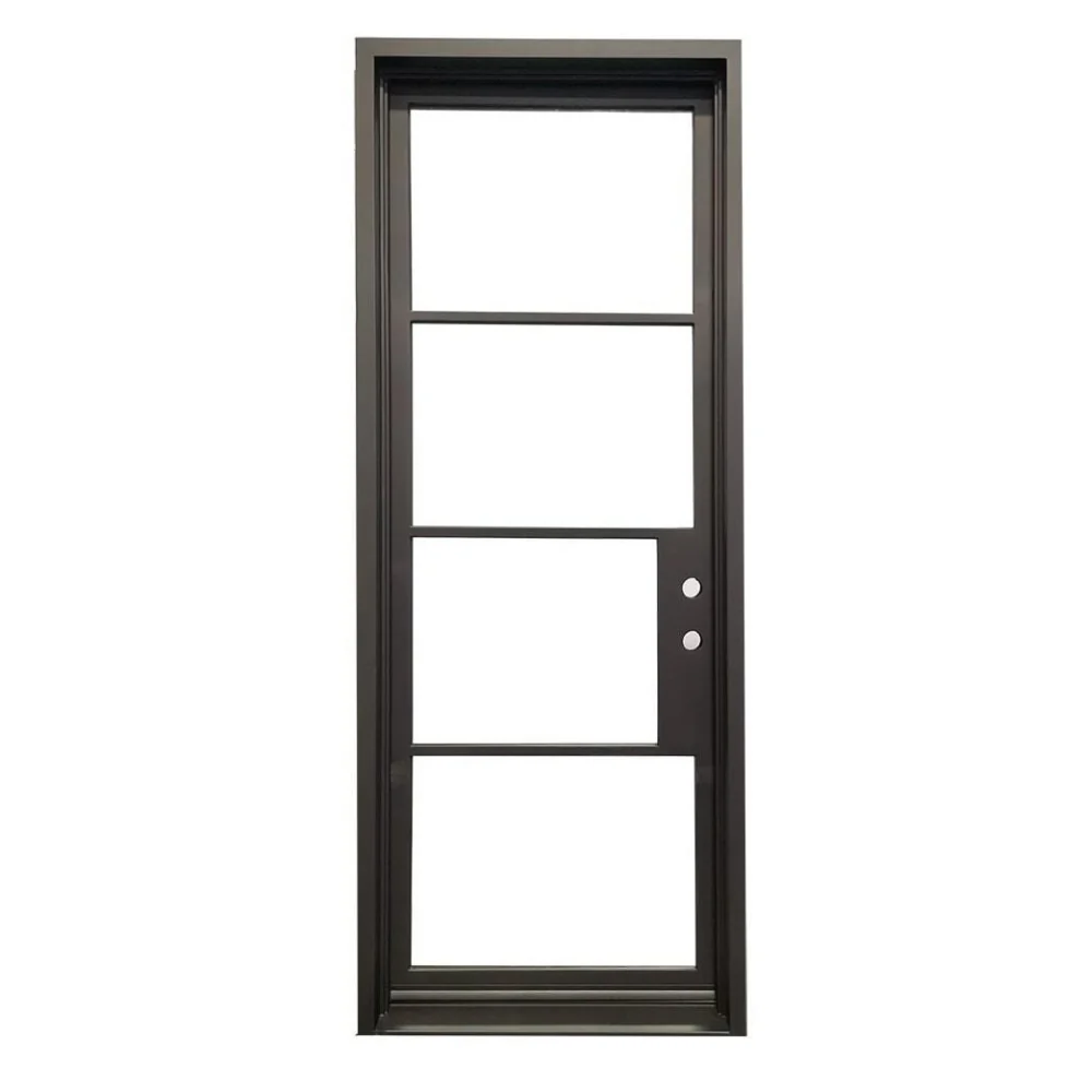 Puerta de hierro forjado para exterior individual de 3 pies x 8 pies