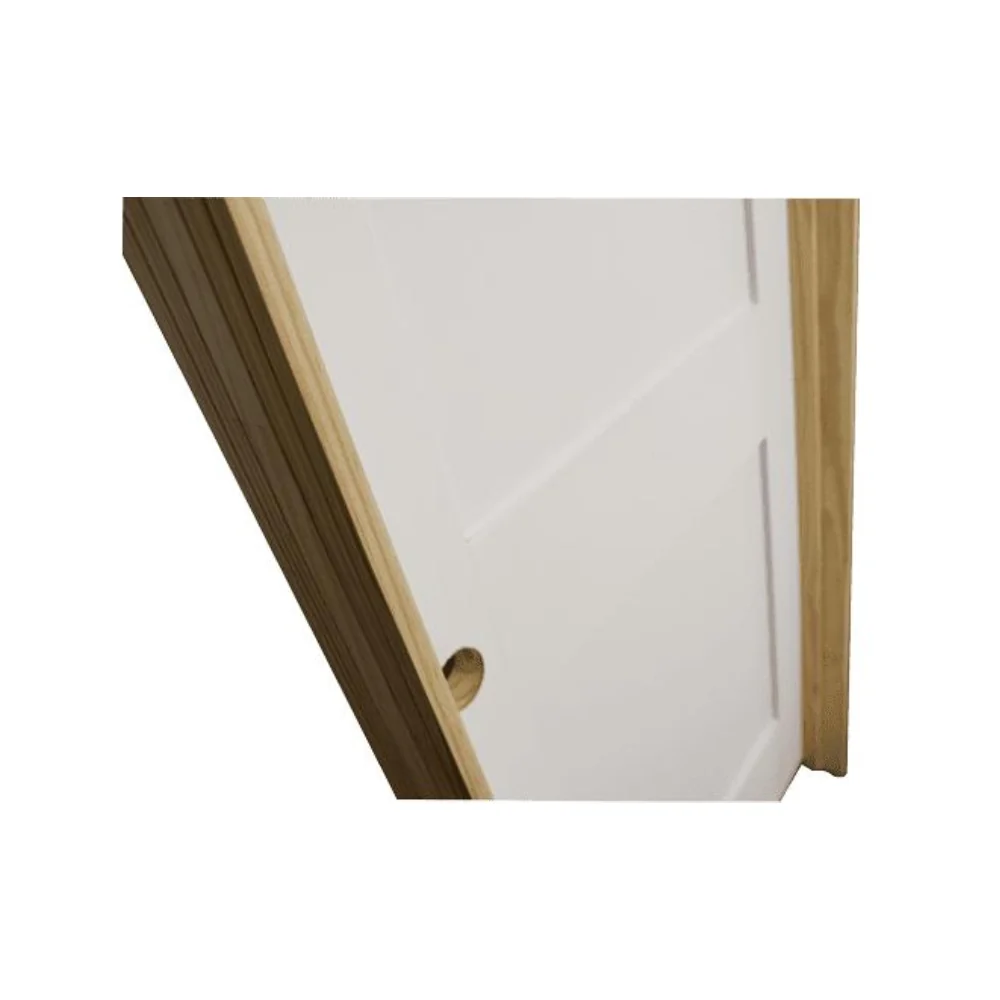 Puerta interior precolgada de MDF con imprimación sólida, de 2 paneles, color blanco, de 32 x 6 pies 8 pulgadas