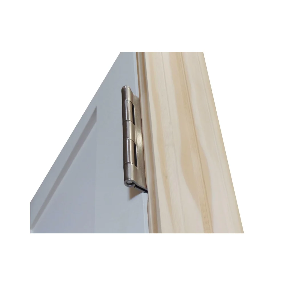 Puerta interior precolgada de MDF con núcleo sólido, imprimada, de 1 panel, color blanco, estilo Shaker, de 2/4 x 6/8